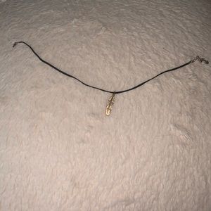 gold feather choker